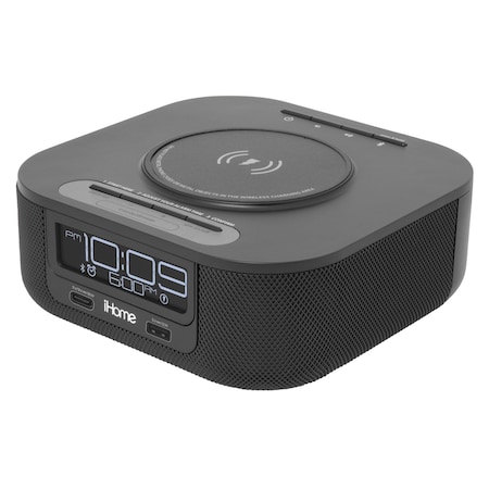 Ihome Wireless Charging Alarm Clock HW5B